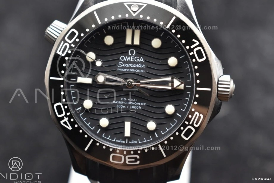 Rubber Black GoAnywhere Seamaster 300M 1081 Diver VSF A Edition Strap PVD Best Black Dial on 0517